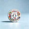 تخصيص عملة تحدي تذكارية تحت عنوان كرة القدم بأعلام دول متعددة لكأس العالم 2026