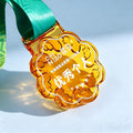 Custom Transparent Acrylic Flower-Shaped Commemorative Award Plaque for Excellent Employees